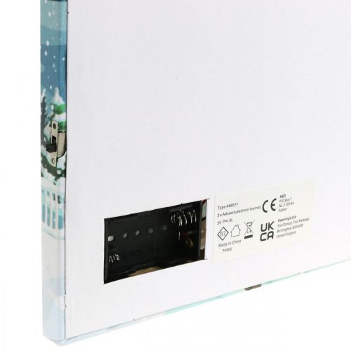 položky LED obrázek Vánoční Mikuláš se sněhulákem LED fototapeta 38x28cm