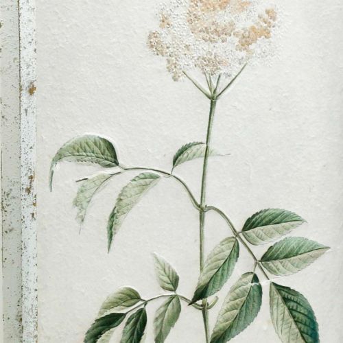 položky Obraz s dřevěným rámem shabby chic, květinová dekorace na zeď 40×50 cm