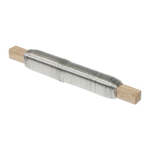 Floristik24 Vázací drát omotávací drát květinový drát stříbrný 0,50mm 100g 3 kusy