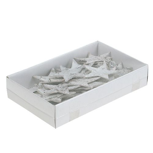 položky Březová hvězda bílená 6,5cm 36 ks