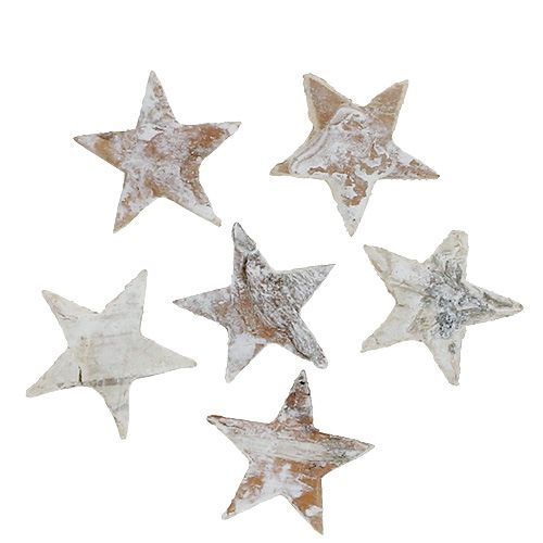 položky Březové hvězdičky mini 2cm - 2,5cm bílé vyprané 150 ks