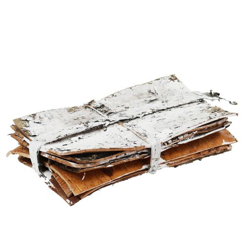 Floristik24 Plátky kůry 20cm x 12cm bílé, umyté 8 ks