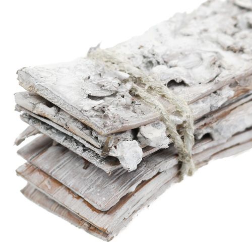 Floristik24 Březové proužky bělené 20cm x 4cm 8 kusů