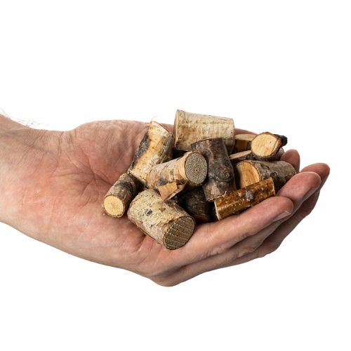 Dekorativní březové dřevěné dílky s kůrou pro tvoření, 3 cm, 300 g | Floristik24.cz
