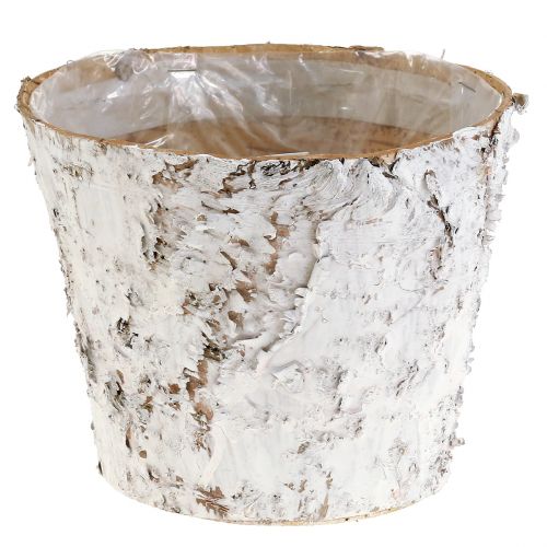 položky Dekorativní květináč bělený březový květináč Ø18cm V15cm 2ks