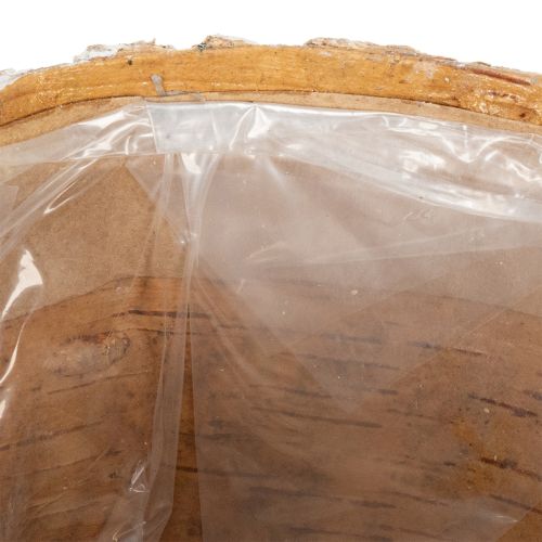 položky Květináč s imitací kůry, ideální pro rustikální interiérový design a dekoraci rostlin, 12 cm, 4 kusy