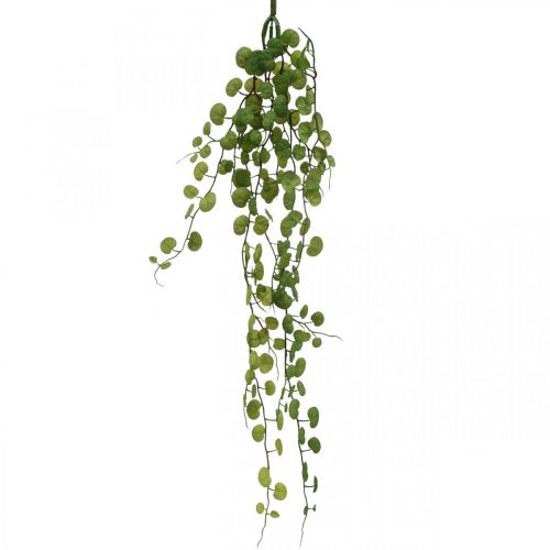 Floristik24 Závěsný zelený rostlinný umělý věšák na listy 5 pramenů 58cm