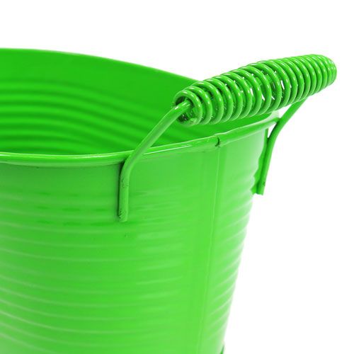 Floristik24 Plechová mísa oválná zelená 20cm x 12cm x 9cm