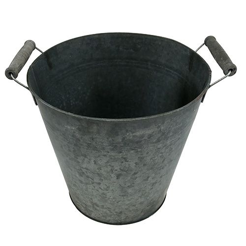 Floristik24 Plechové vědro matné Ø25cm V24cm