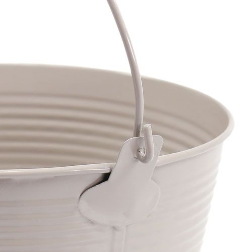Floristik24 Plechové vědro s drážkovaným vzorem Ø18cm H17,5cm