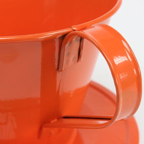 položky Ozdobný šálek oranžový Ø16cm H11cm