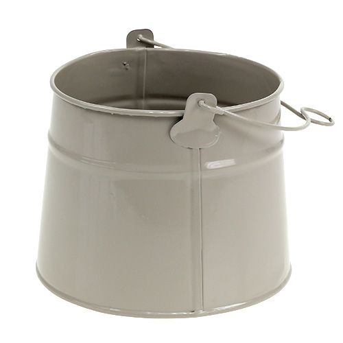 Floristik24 Kovové vědro Ø12cm H11,5cm bahno
