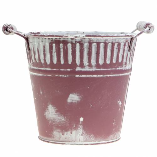 položky Plechové vědro fialové bílé prané Ø19cm H17cm 1 kus