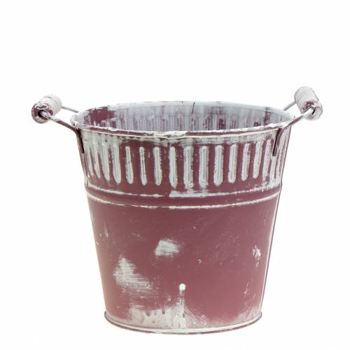 položky Plechové vědro fialové bílé prané Ø16cm H15cm 1 kus