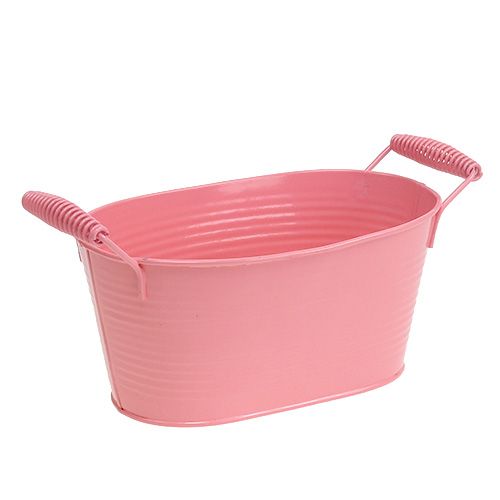 Plechová mísa lososová oválná 20cm x 12cm V9cm