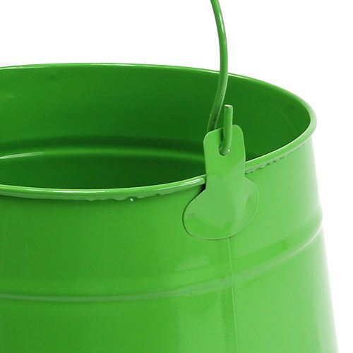 Floristik24 Plechový hrnec zelený Ø16cm V13cm