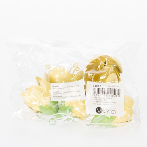 položky Kovová závěsná květina pro romantickou dekoraci do interiéru i exteriéru, 6 cm, 6 kusů