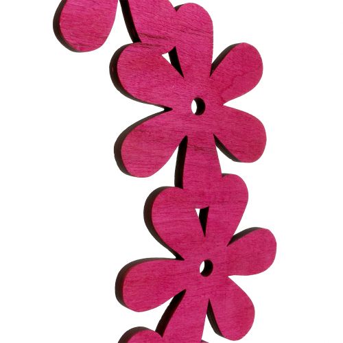 položky Květinový věnec dřevěný v růžové barvě Ø35cm 1ks