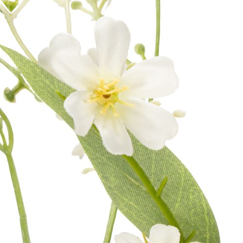 položky Dekorativní větvička jabloňového květu jako umělá květina pro světlé akcenty v obývacím pokoji, krémová, 108 cm, 2 kusy