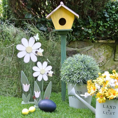 položky Květinová dekorace s včelkou, dřevěná dekorace na jaro V56cm
