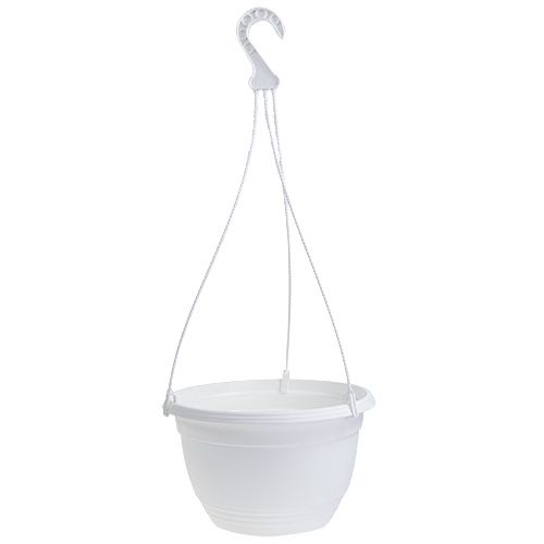 Floristik24 Závěsný košík Ø30cm bílý