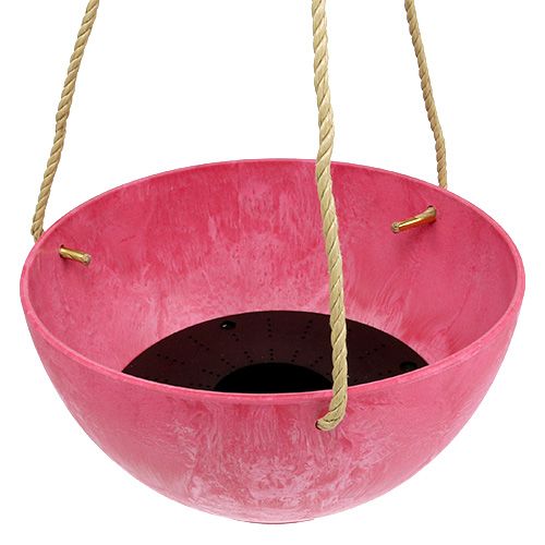 Floristik24 Květinový košík "Fiona" Ø25cm V12cm růžový