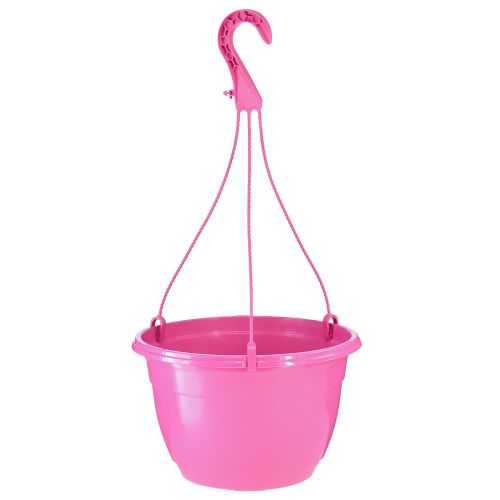 Závěsný košík růžový květináč s otvory Ø25cm V50cm
