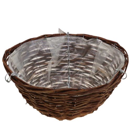 položky Květinový koš hnědý závěsný koš závěsný koš na rostliny Ø34cm