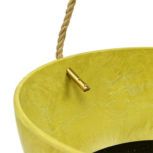 Floristik24 Květinový košík Fiona Ø25cm V12cm Citron