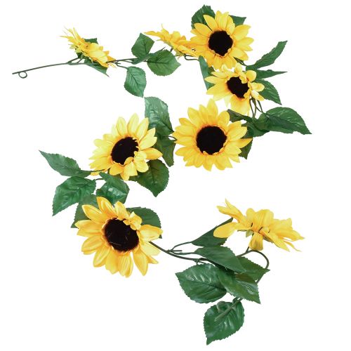 položky Květinová girlanda s 8 umělými slunečnicemi 135cm