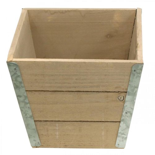 položky Dřevěný květináč Shabby Chic Beige 19x19x15,5cm
