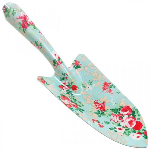Floristik24 Kovová lopatka, ruční lopatka s květinovým vzorem, zednická lžíce, zahradní lopatka L28cm