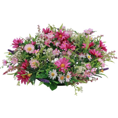 Floristik24 Květinový věnec umělý dveřní věnec růžový fialový Ø30cm H10cm