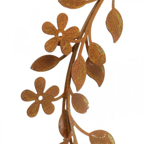 položky Květinový věnec kovová dekorace rezavý vzhled věnec jarní dekorace Ø20cm 3ks
