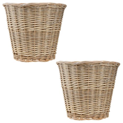 položky Květináč košík vrba v přírodní šedo/bílé V26cm 2ks