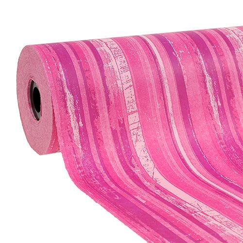 Květinový papír 37,5cm růžové pruhy 100m