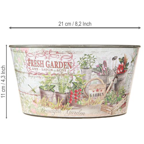 položky Květinová mísa vintage plastová Fresh Garden barevná Ø21cm 2ks
