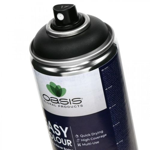 Floristik24 OASIS® Easy Color Spray, Black Paint Spray 400 ml
