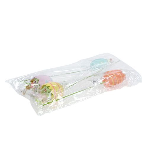 Floristik24 Květinová zásuvka vejce s druhem zvířat. 8cm L30cm 4ks