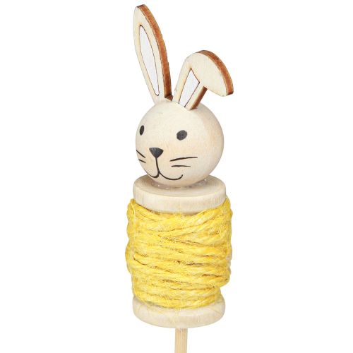 položky Dřevěné velikonoční květinové špunty Easter Bunny Green Yellow L32cm 8 ks