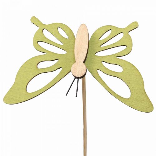 položky Květinový špunt motýlek deco dřevo barevný 8,5cm 12ks