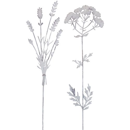 Květinová zátka rostlinná zátka kovová dekorace 60,5cm 2ks