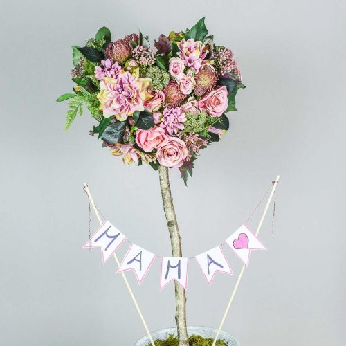 Floristik24 Kytice z jiřiny a protea, hedvábné květy, letní dekorace L25cm