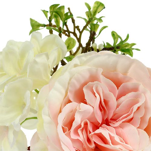 Floristik24 Kytice mini růžovo-krémová 20cm