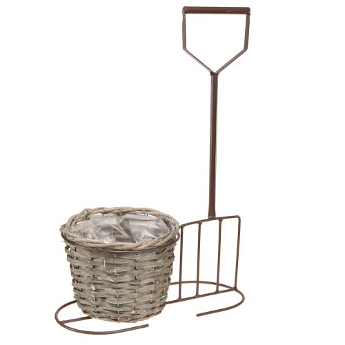 položky Květináč zahradní nářadí dekorativní hnědá Ø17,5cm H30cm