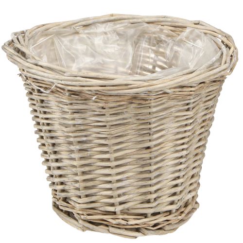 položky Květináč košík vrba přírodní šedá bílá Ø20cm V16cm 2ks