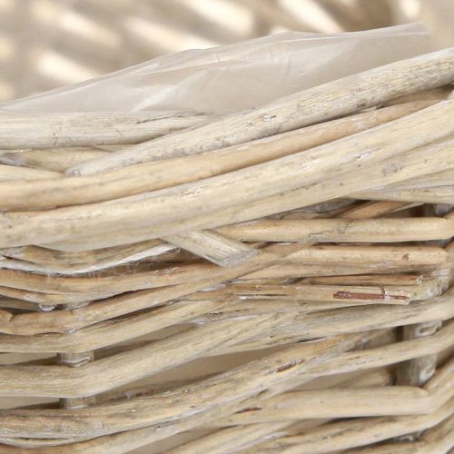 položky Květináč košík vrba přírodní šedá bílá Ø20cm V16cm 2ks