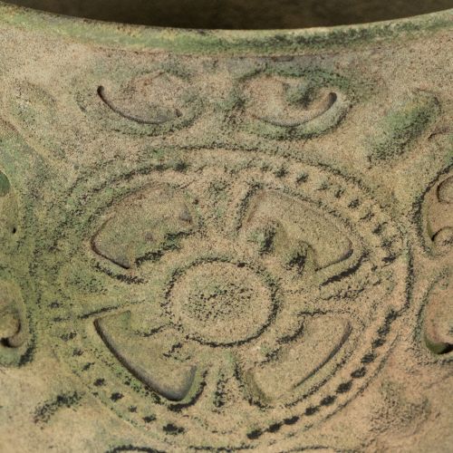 položky Kovový květináč, zelený, vintage, Ø22 cm–13,5 cm, sada 3 kusů