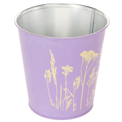 Set 3 kovových obalů na květináče s květinovým motivem, pastelové barvy, 10 cm | Floristik24.cz