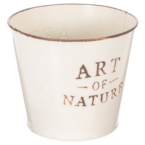 Zinkový květináč Art of Nature krémový Ø17,5 cm V15 cm | Floristik24.cz